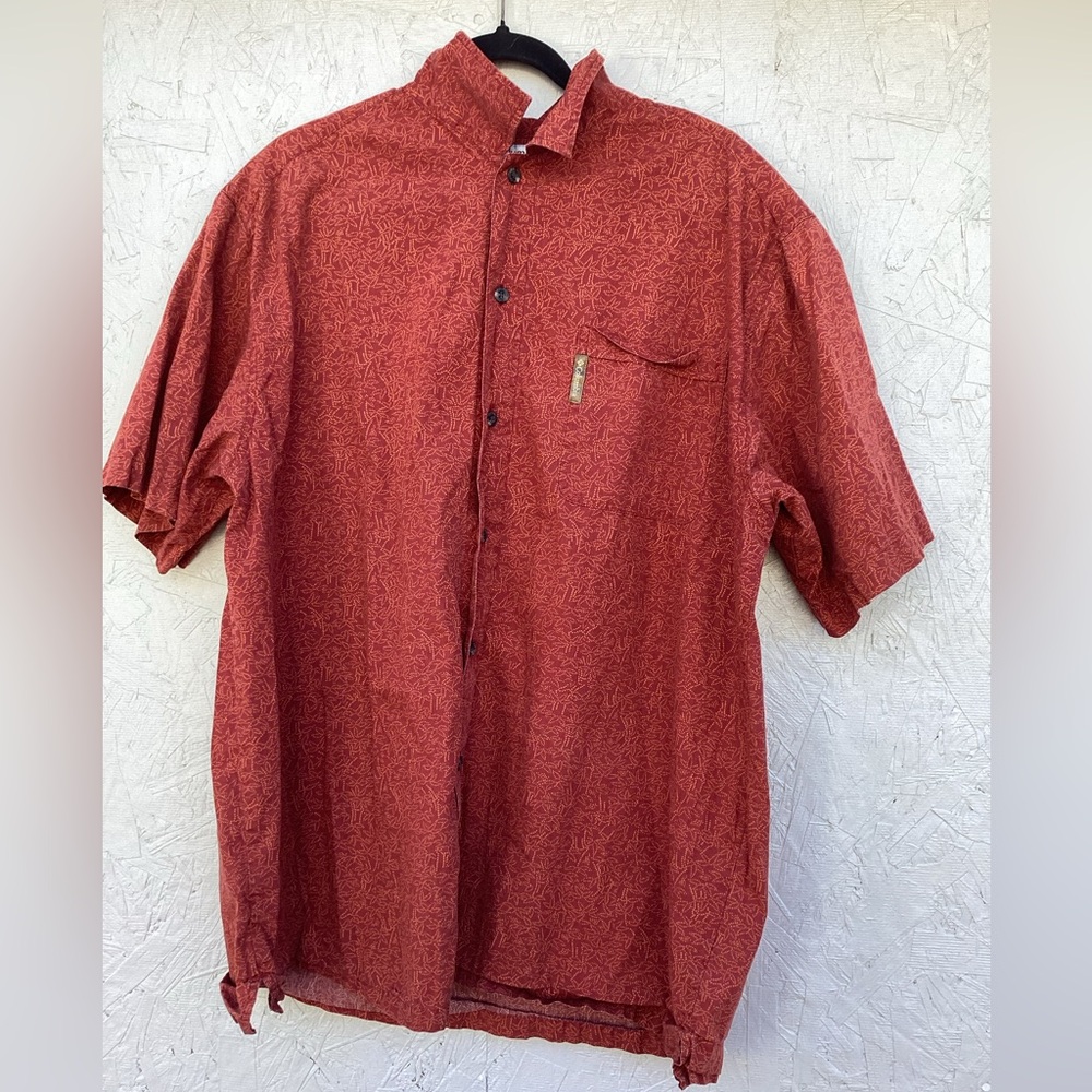 Columbia Shirt Mens Red Floral
Dot Matrix Button up size xl